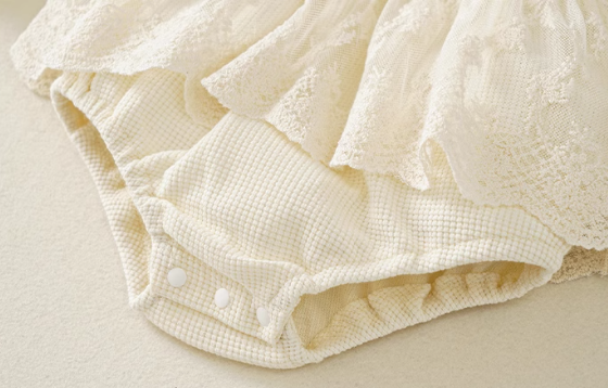Cream Lace Bodysuit Dress