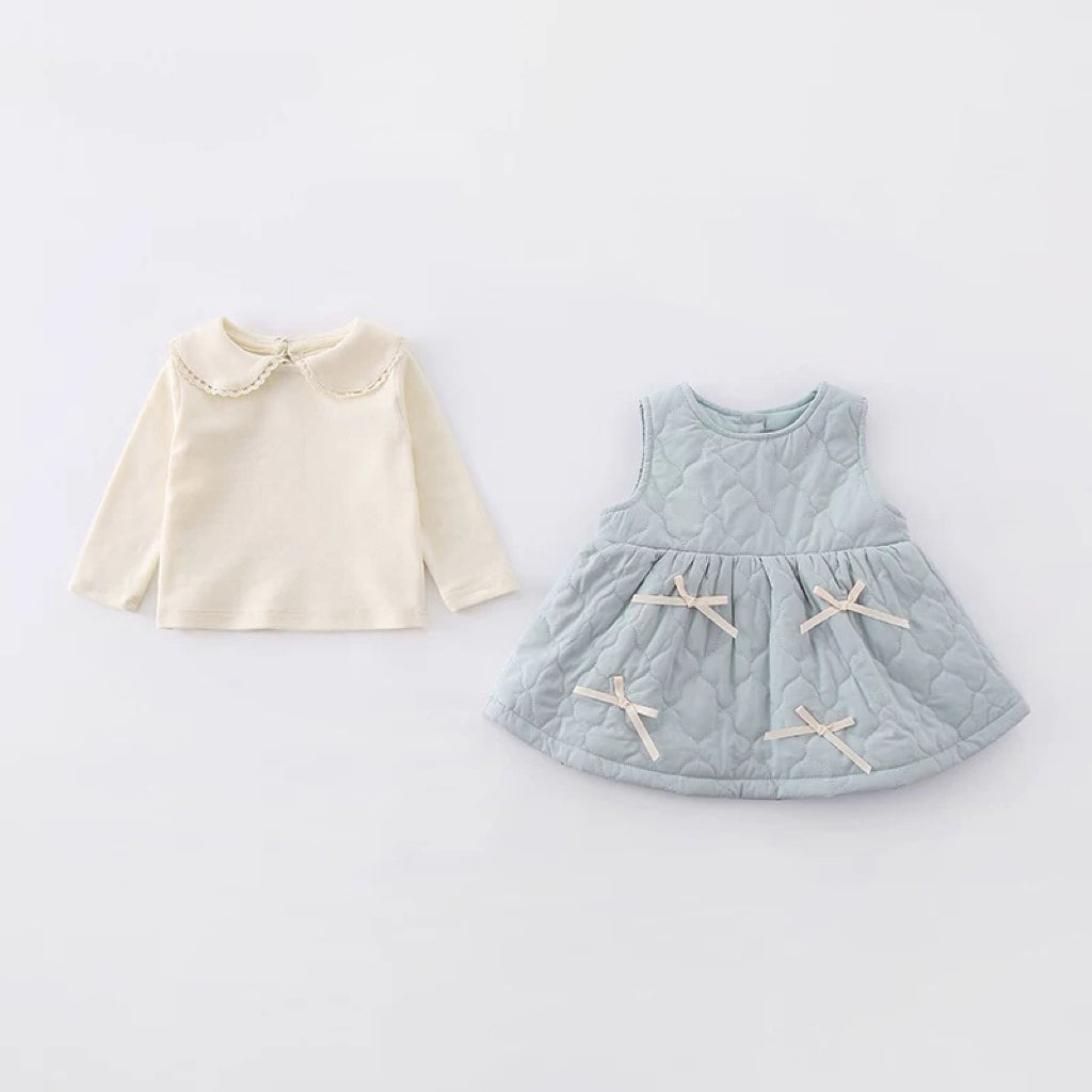 2Pcs Winter Princess Dress