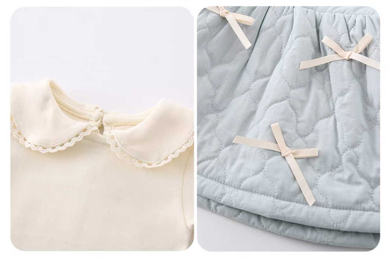 2Pcs Winter Princess Dress